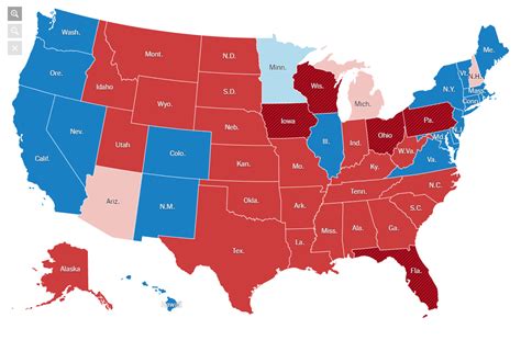 Political Map Usa Red Blue States United States Map