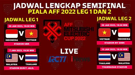 Aff Cup 2022 Jadwal Semifinal Piala Aff 2022 Indonesia Vs Vietnam Malaysia Vs Thailand Live