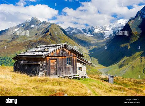 Alpine Farm Hut In South Tyrol Alps Mountains Stock Photo Alamy