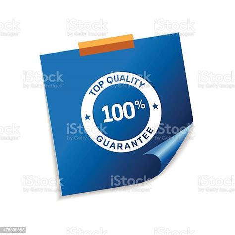 Top Quality Blue Sticky Notes Vector Icon Design Stock Illustration