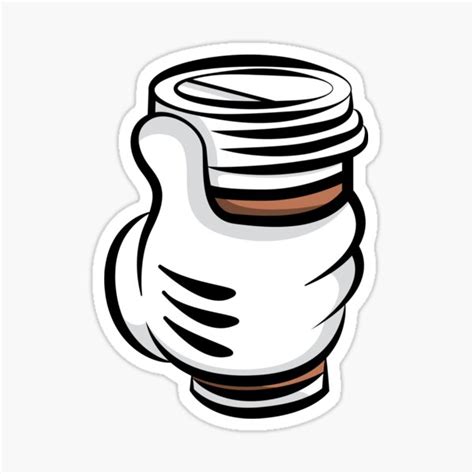 Coffee Hand Sticker For Sale By Flothwest Redbubble