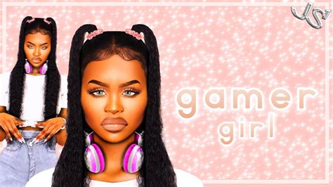 Baddie Gamer Girl 💕 Sims 4 Cas Cc Foldersim Download Youtube
