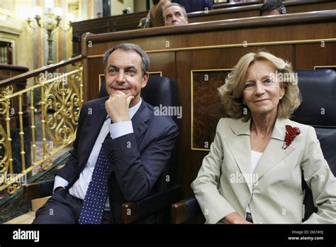 Jose Luis Rodriguez Zapatero Prime Minister Of Spain And Elena