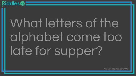 Letters Of The Alphabet Riddle And Answer