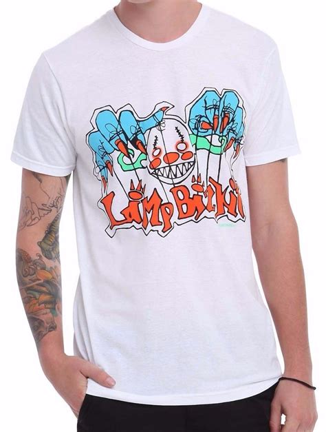 High quality limp bizkit logo gifts and merchandise. White T-shirt from Limp Bizkit with Puppeteer Clown logo ...