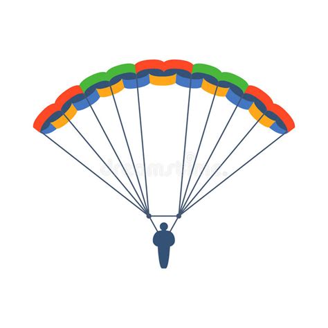 Parachute Vector Illustration Fly Stock Vector Illustration Of Retro