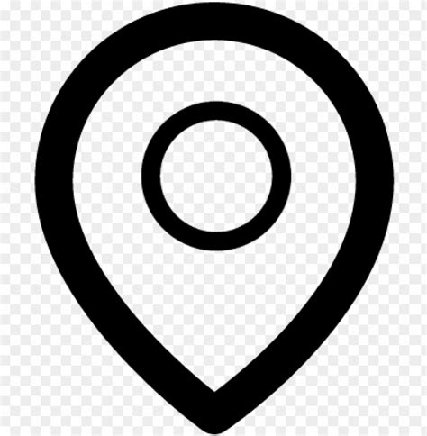 Free Download Hd Png Location Pointer Vector Black And White Location