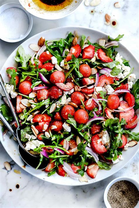 Strawberry Arugula Salad With Watermelon And Feta
