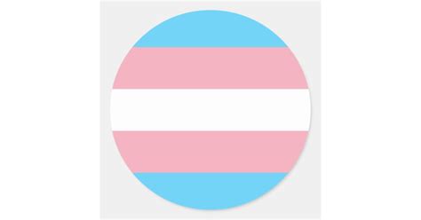 Transgender Pride Flag Lgbt Trans Rainbow Classic Round Sticker Zazzle