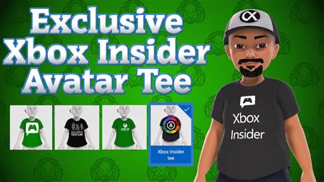 How To Get Xbox Insider Exlusive Avatar Tee Youtube