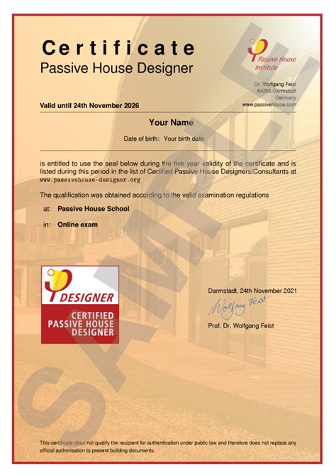 Certified Passive House Designer Consultant Online Exam Passive
