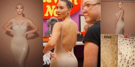 Kim Kardashians Damage To Marilyn Monroes Dress Allegedly Seen In