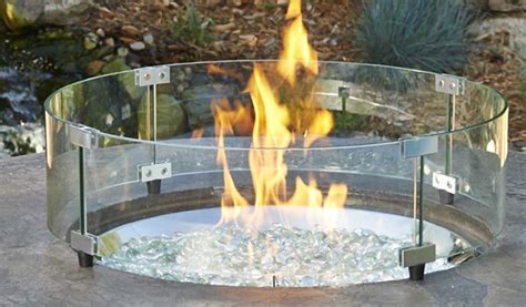 Round Fire Pit Glass Guard Uk Garden And Outdoors