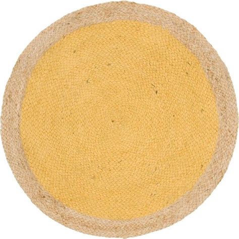 Natural Handwoven Jute Round Rug With Tassels Round Jute Rug Etsy