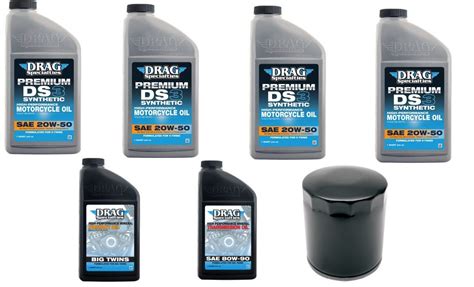 No doubt it gains lots of attention wherever you go… and you should be proud of it. Drag Specialties 20W-50 Synthetic Oil & Black Filter Kit ...