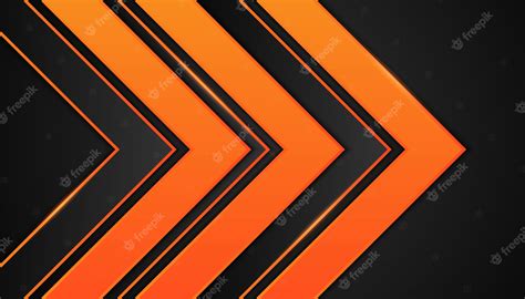 Premium Vector Abstract Orange Geometric Shapes On Dark Background