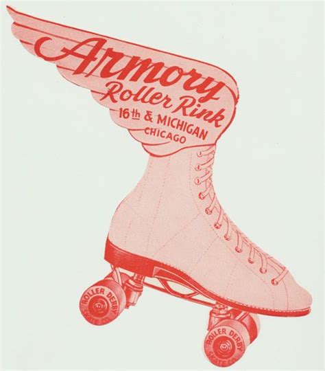 Large Vintage Armory Roller Rink Label 16th And Michigan Chicago Ill