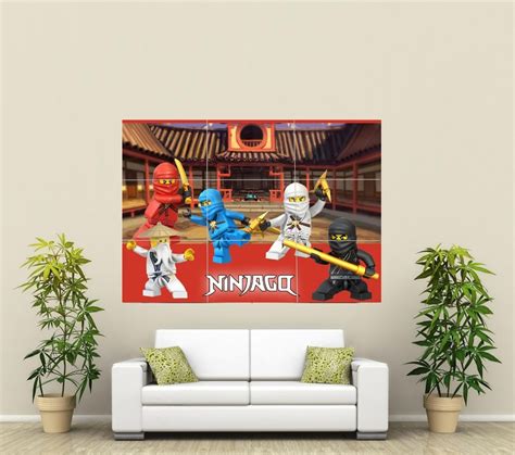 Lego Ninjago Giant Xl Section Wall Art Poster Vg130 Ebay