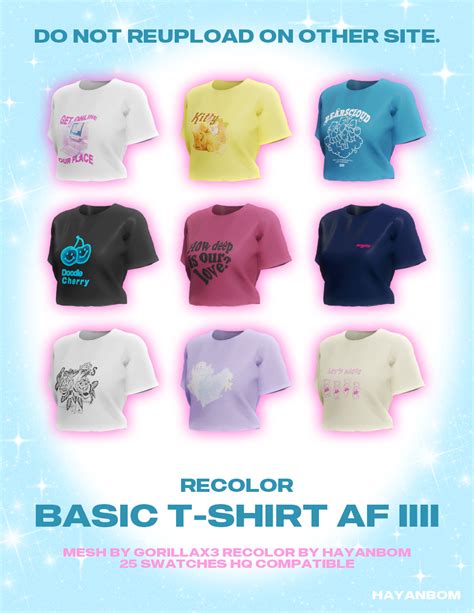 Hyb Recolor Basic T Shirt Af Iiiirecolor By Hayanbommesh By