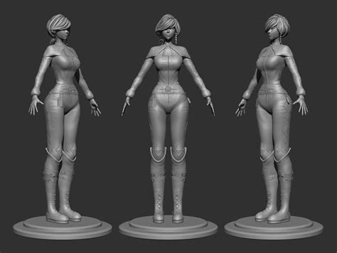 Female Character 3d Model Cgtrader