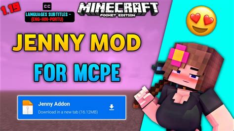 Jenny Mod For Minecraft Pe 119 Jenny Mod For Mcpe 119 Jenny Addon For Minecraft Pocket
