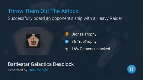 Throw Them Out The Airlock Trophy In Battlestar Galactica Deadlock