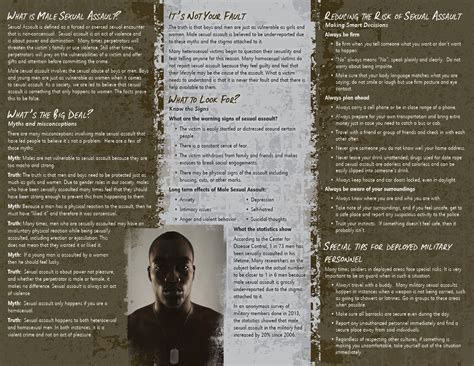 Male Sexual Assault In The Military You Re Not Alone Pamphlet Primo Prevention