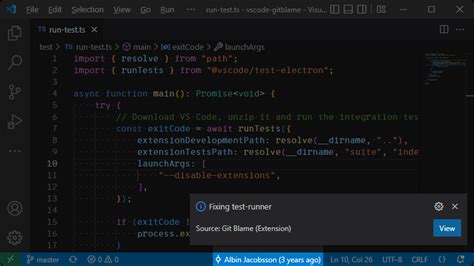 Github Sertion Vscode Gitblame Visual Studio Code Extension See