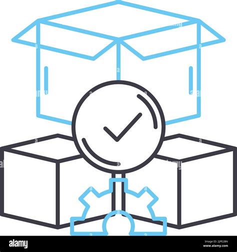 Inventory Control Line Icon Outline Symbol Vector Illustration