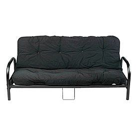 Great for guests, roommates and friends, it's an ideal lounge and extra bed for any home or apartment. Black Futon Frame With 6" Black Futon Mattress Set at Big ...