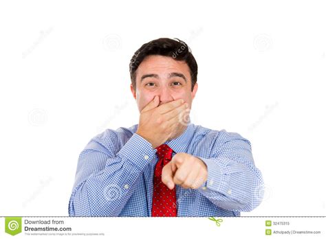 Man Pointing And Laughing At You Stock Image Image Of