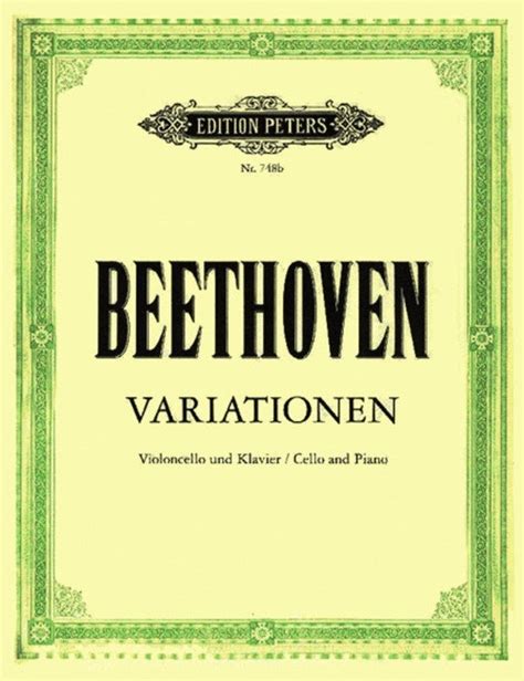 Beethoven Variations Complete Cellopiano Au
