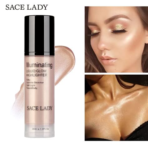 Sace Lady Illuminator Makeup Highlighter Cream For Face And Body Shimmer Make Up Liquid Brighten