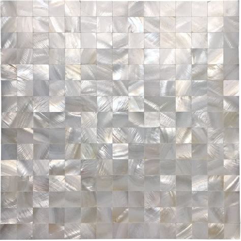Art3d White Seamless Mother Of Pearl Tile Shell Mosaic For Bathroom