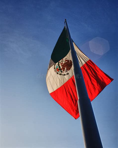 Mexican Flag Saving Ay Sunset Stock Photo Image Of Saving Countries