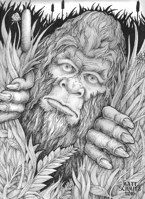 Sasquatch Coloring Page