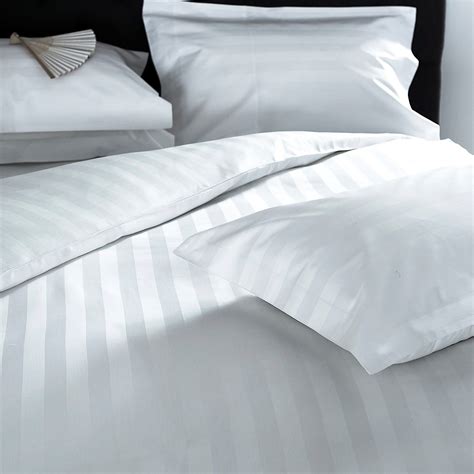 Tc300 Satin Stripe Bed Linen Set World Textile Linen Private Limited