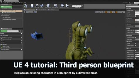 Ue4 Tutorial Third Person Character Replace Mesh Youtube