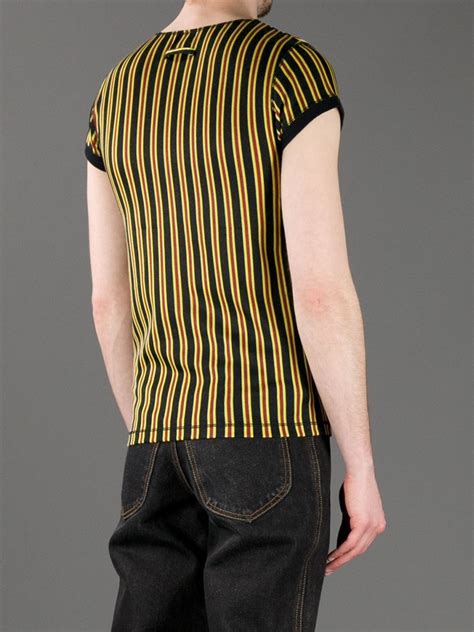 Jean Paul Gaultier Striped T Shirt In Black For Men Lyst