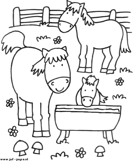 Vouw op de vouwlijnen tot een huis. Boerderij - paarden Juf Joyce - Kleurplaten, Boerderij thema en Boerderijdieren