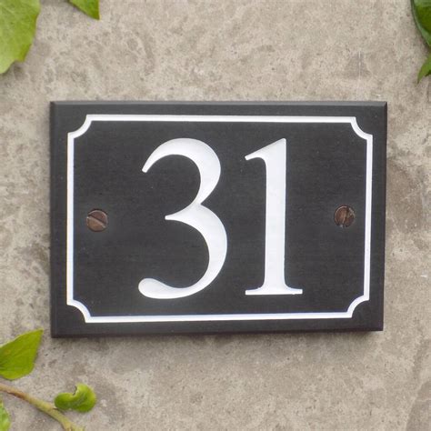 Personalised Slate Number Signs By England Signs | notonthehighstreet.com