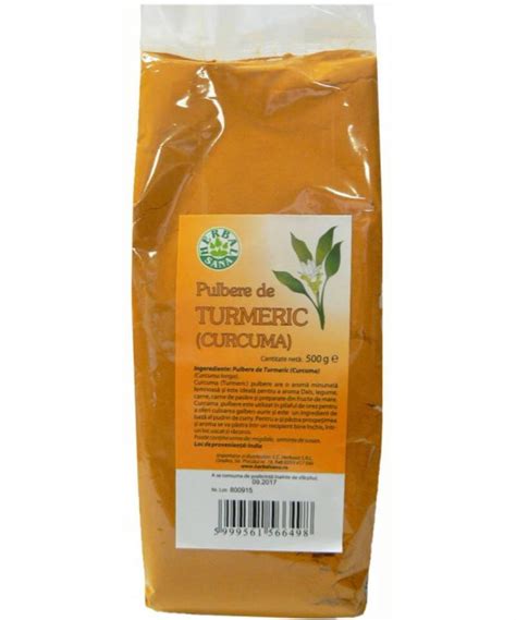 Turmeric Pulbere 500 G Herbavit Herbavit Naturisti Ro