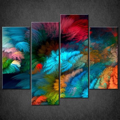 ABSTRACT COLOURFUL SPLIT CANVAS WALL ART PICTURES PRINTS LARGER SIZES ...