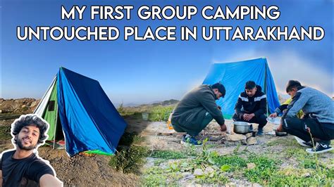 my first group camping ⛺️ bhai logo ke sath maza aaya camping in uttarakhand abhayrohilla