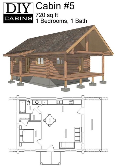 Small Log Cabin Blueprints Decorative Canopy