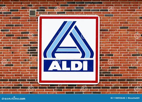 Aldi Logo On A Wall Editorial Stock Photo Image Of Retailer 118893648