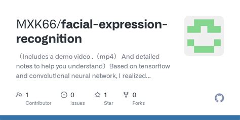 Github Mxk Facial Expression Recognition Includes A Demo Video Mp And Detailed Notes