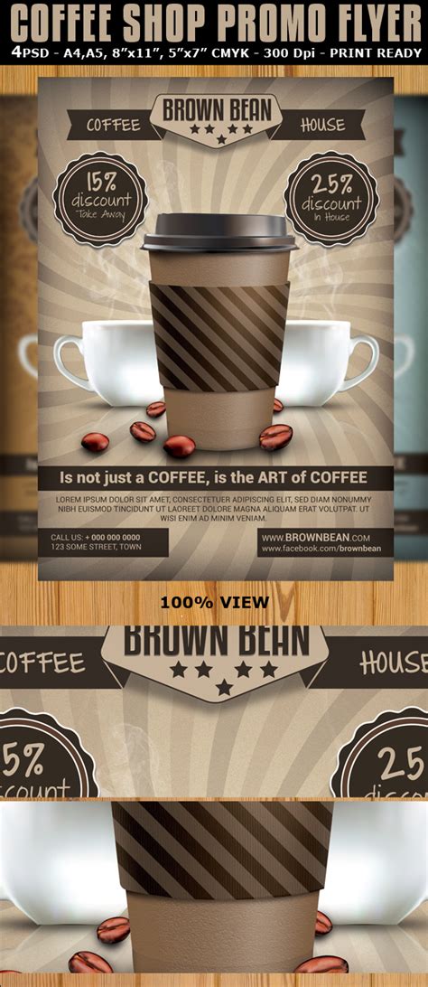 Coffee Shop Magazine Ad Or Flyer Template V2 On Behance