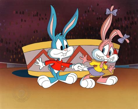Tiny Toons Original Production Cel Buster Bunny And Babs Bunny Cel