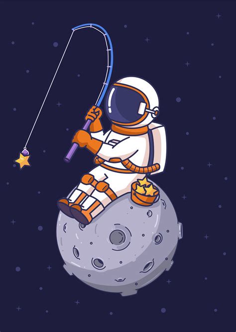 Astronaut Floating Cartoon Wallpapers Top Free Astronaut Floating